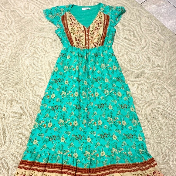 Cotton mint green dress! - Picture 1 of 6